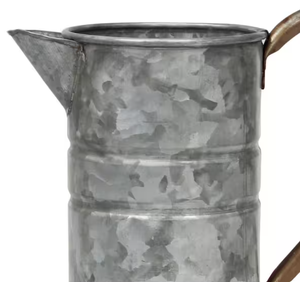 Jarra de agua redonda galvanizada de diseño Vintage, mango con acabado manchado, producto decorativo para el hogar y el jardín para gran oferta - Product Image 2