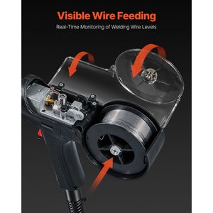 Torcia Spool Gun da 200 Ampere con Cavo da 6 Metri per Saldatrici Hobart IronMan 240, Compatibile con Torce MIG a Filo Animato/Solido da 0.030" e 0.035" - Product Image 3