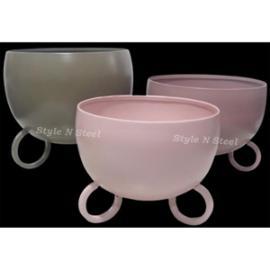 Jardinière sur pied en métal thermolaqué, durable, multi-usages, pour l'intérieur et l'extérieur, avec drainage - Product Image 2