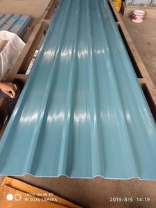 แผ่นหลังคาเหล็กเคลือบสี ASTM PPGI รีดเย็น สีน้ำเงินขาว ความแข็งแรง 350/550 MPA ปรับแต่งความยาวได้สำหรับงานก่อสร้าง - Product Image 4