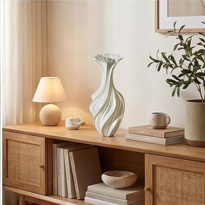 Contemporary Porcelain <b>Vase</b> Matte Finish 16-24 Inches Tabletop Decor Exquisite Durable Design - Product Image 4