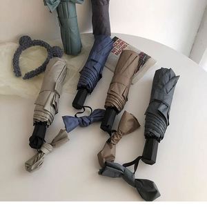 Custom Wholesale <b>Windproof</b> 3Fold Polyester Travel <b>Umbrellas</b> With Logo for Business Use UV Protection Portable - Product Image 1
