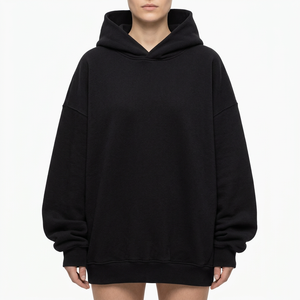 Hoodie surdimensionné personnalisé pour femme en molleton de coton, fabrication de vêtements streetwear en gros pour marques américaines, britanniques et européennes - Product Image 2