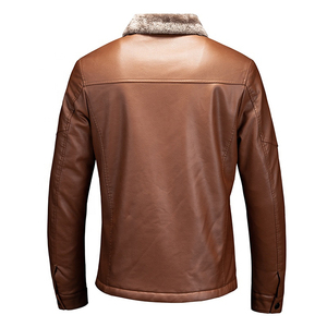 Blouson en cuir pour homme, style motard, en peau de mouton naturelle, coupe ajustée, col montant personnalisé, imperméable et réversible - Product Image 6