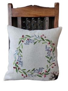 Almohada de masaje suave bordada de alta calidad de tamaño personalizado estilo cuadrado liso con logotipo para hoteles-Producto n. ° 3 - Product Image 2