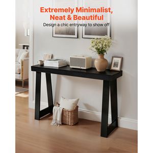 Consolle Moderna da 46 Pollici in Legno, Rettangolare, Stretta e Lunga, Tavolo d'Appoggio per Divano, Classica per Ingresso, Corridoio, Scrivania - Product Image 2