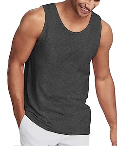 Camisetas sin Mangas para Hombre, 100% Poliéster, Servicio OEM ODM, Hechas a Medida, de Alta Calidad, para Gimnasio y Fitness de Verano - Product Image 1