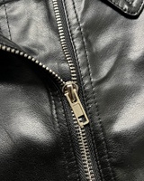 Veste en cuir véritable personnalisée, veste bomber décontractée en similicuir PU de haute qualité, fermeture éclair sur le devant, col rabattu, logo personnalisé en relief