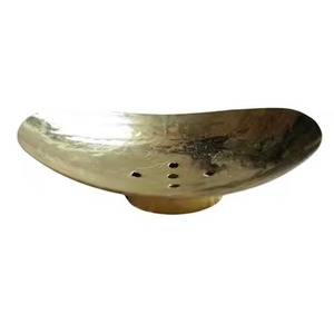 Handcrafted Solid Brass Oval <b>Soap</b> Dish Gold Finish Hammered Metal Bathroom <b>Soap</b> <b>Holder</b> Moroccan Style Luxury Bath Accessory - Product Image 4