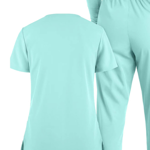 Pink High Quality Medical Scrubs Sets Knitted Cotton Quick Dry Breathable Needle Detection Unisex Hospital Uniform Made Pakistan - Product Image 5
