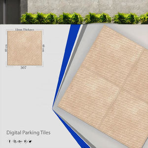 Carreaux de sol extérieurs antidérapants en porcelaine gris Vistaar 40x40cm - Carreaux de sol aspect pierre émaillée numériquement pour centres commerciaux et salles de bain - Product Image 1