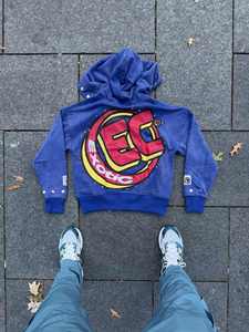 Sudadera con capucha y cremallera con gráfico de cerebro y tachuelas para hombre y mujer 2026, rosa, morado, azul, corte cropped, estilo streetwear brillante, chaqueta con tachuelas metálicas - Product Image 6