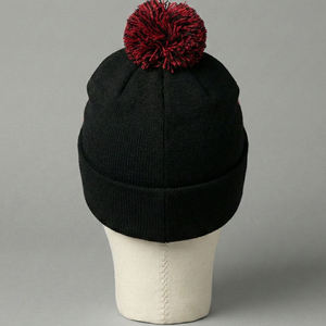 Unisex <b>Design</b> Pom Pom Knitted Beanie <b>Cap</b> Casual Winter Fall Solid color Cuffed knitted Headwear Beanie <b>Cap</b> - Product Image 6