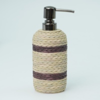 Distributeur de savon en résine écologique, bouteille ronde, accessoire pour ensembles de salle de bain à domicile et hôtel, fabriqué en AD, modèle JHLB20260530