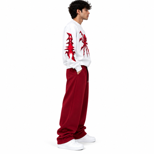 <b>Men</b>’s Oversized Graphic Sweatshirt & Wide Leg Sweatpants 2 Piece Streetwear Tracksuit <b>Set</b> - Product Image 4