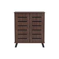 NUHOOM-BASIC Meuble à chaussures moderne et durable à 2 portes en bois pour l'entrée de la maison/le salon