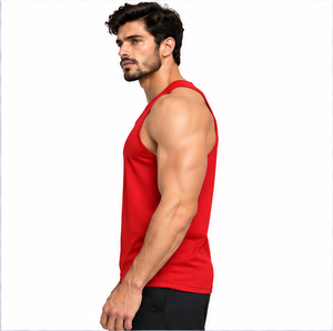High Quality <b>Mens</b> Tank Top Fitness Bodybuilding Sleeveless <b>Stringer</b> Gym <b>Vest</b> Quick Dry Breathable Sportswear Custom Logo OEM ODM - Product Image 3