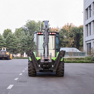 Chargeuse-pelleteuse électrique XC8 C2570EV 4x4 à deux extrémités, excavatrice sur roues à double moteur, machine de terrassement hydraulique, garantie 1 an sur la pompe et la boîte de vitesses - Product Image 5