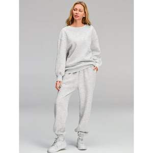 2025, moda de otoño para mujer, conjuntos de 2 piezas, sudadera de gran tamaño y pantalones de chándal holgados con bolsillos para conjuntos de salón - Product Image 6