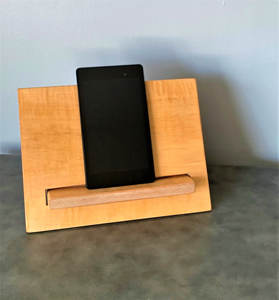 Support de livre de cuisine réglable en bois dur (chêne et érable) – Présentoir compact en bois pour recettes, idéal pour comptoir - Product Image 4