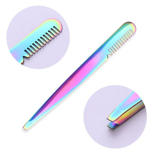Pinzas para Cejas de Acero Inoxidable con Punta Inclinada, Ecológicas, Clásicas, Duraderas, Herramienta de Depilación de Precisión - Product Image 6