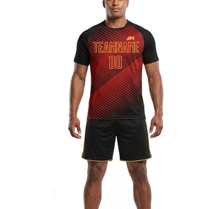 เสื้อฟุตบอลที่ทันสมัยสวมใส่ฟุตบอลที่มีความยืดหยุ่นและวัสดุดูดซับเหงื่อสำหรับผู้เล่นกีฬาที่ใช้งาน - Product Image 4