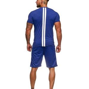 Conjunto Deportivo Unisex de Verano, Corte Regular, para Adultos, Diseño Estampado con Apliques, Opción de Talla Grande, Camiseta de Manga Corta, Pantalones Cortos con Cintura Elástica - Product Image 6