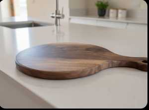 Tabla de cortar de madera de nogal premium con asa para colgar, 30 cm x 45 cm, tabla de preparación y servir de madera dura con vetas naturales para el hogar - Product Image 2