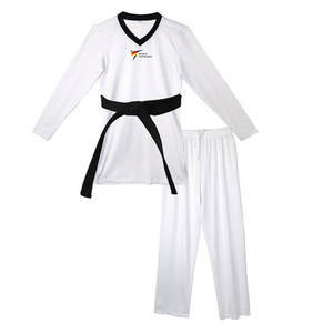 Uniforme de Taekwondo de Artes Marciales, Duradero, de Alta Calidad, 100% Algodón, Transpirable, Ecológico, 240g, Manga Larga, Dobok Frontal - Product Image 2