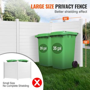 Recinzione Orizzontale in PVC da 50x50 Pollici per Copertura Climatizzatore e Attrezzature Piscina - Schermo Privacy per Esterni - Product Image 4