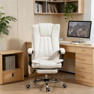 Silla de Oficina Blanca con Función de Masaje para Estudio - Product Image 1