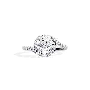 Women's Diamond Engagement Ring Round Brilliant Cut Prong Setting floral Style Fine Jewelry - Product Image 1