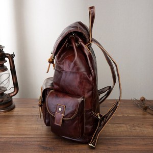 Bolso de Piel para Portátil de Lujo, Impermeable, Antirrobo, Estilo Vintage, Mochila de Viaje, Piel Auténtica, Múltiples Bolsillos, LBP-0344 - Product Image 4