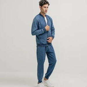 Veste en jean vintage coupe ample pour hommes et femmes, vêtement d'extérieur décontracté de couleur unie pour le printemps et l'automne, fabricant OEM - Product Image 3