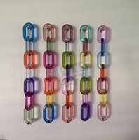 Decoración del hogar: Eslabones de cadena de resina personalizables de gran tamaño y colores claros, eslabones grandes de resina multicolor disponibles.