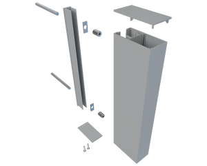 Perfil de Aluminio CNW Serie 6000 de 50x50mm con Clip Frontal y Trasero - 6100mm de Largo - Servicio de Soldadura Disponible - Elija Su Color - Product Image 4