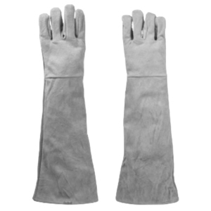 Reinforced Gun Palm Cowhide Split Leather Welding Safety Gloves Heat and <b>Fire</b> Resistant for Hand Protection Gloves - Product Image 2
