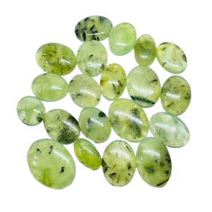 Pierre précieuse naturelle de préhnite verte, cabochon poli des deux côtés, pierre naturelle non montée pour la création de bijoux - Product Image 1