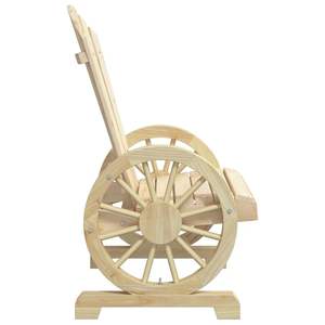 Juego de 4 Sillas Adirondack de Jardín, Madera Natural de Abeto Sólido, Asiento Duradero y Elegante - Product Image 6