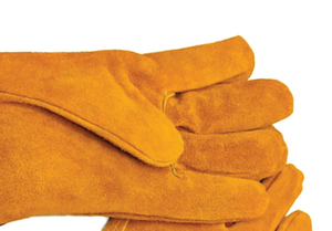 Guantes de Seguridad para Hombre de Cuero Vacuno de Grado AB de 10 Pulgadas, Color Amarillo Blanco, Resistentes al Calor, Sin Polvo, Sin Silicona, Resistentes a la Abrasión - Product Image 2