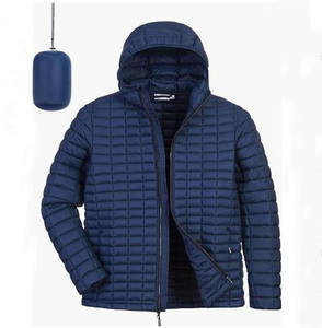 Custom Front Casual Zipper Solid Oversize Breathable Puffer Jacket High Quality Winter Men Outdoor 3D Embossed <b>Polyester</b> <b>Filled</b> - Product Image 1