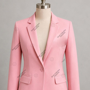 Personnalisé | ALPHA |   Blazer Sorority AKA pour femmes, vêtements grecs de sororité, blazer rose léger avec logo brodé, manteaux décontractés - Product Image 4