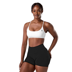 Sujetador deportivo sin costuras para mujer con espalda abierta, diseño de tiras, alta elasticidad, para yoga, fitness, gimnasio, entrenamiento, ropa deportiva OEM - Product Image 2
