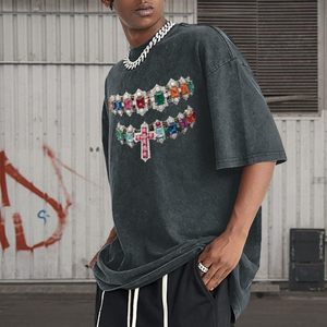 Camiseta Oversize para Hombre, de Algodón, de Corte Holgado y Cuadrado, con Hombros Caídos, Manga Corta, Estilo Casual y Urbano - Product Image 3