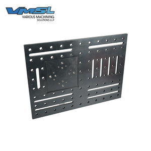 Precision CNC Machined Stainless Steel Black Fixture Plate Threaded Holes Drilling Mounting <b>Grid</b> for Industrial Tooling Machine - Product Image 2