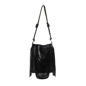 Premium Genuine Leather Fringe Handbag for Women – Vintage Boho Style Shoulder <b>Bag</b> with Tassels & <b>Studded</b> Detail - Product Image 3