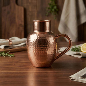 pure copper pitcher pure copper water pitcher pure copper serving jug pure copper <b>table</b> jug pure copper drinkware pure copper - Product Image 5