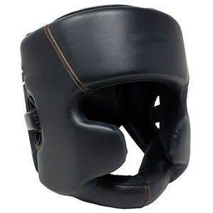Casque de boxe professionnel en cuir pour la vente en gros, protection intégrale du visage, casque de sparring MMA, casque d'entraînement en mousse multicouche - Product Image 1