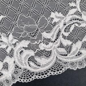 Tela de Encaje Elástico Floral de 24 cm, Ligera, Color Personalizado, Nailon y Spandex, Borde Festoneado, para Lencería, Vestido de Novia, Uso Versátil - Product Image 6