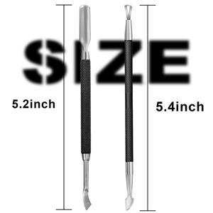 Set de Cuidado de Uñas de Acero Inoxidable 4 en 1 de 2 Piezas, Empujador de Cutículas, Cortador, Raspador, Pelador, con Estuche de Viaje Rosa, Manicura de Doble Punta - Product Image 3
